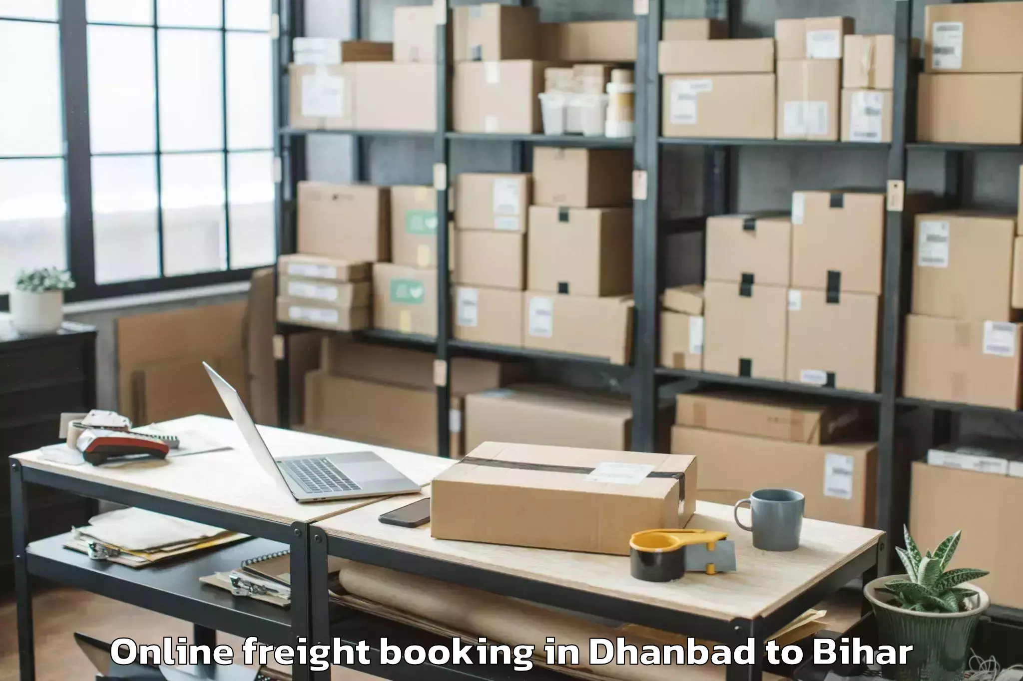 Leading Dhanbad to Tribeniganj Online Freight Booking Provider